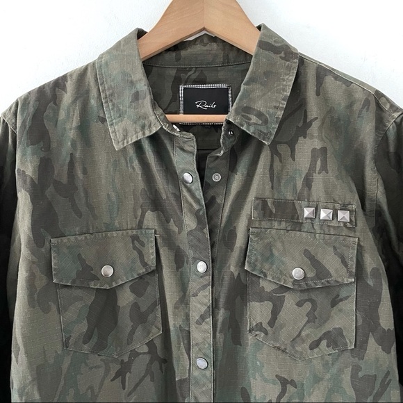 Rails x Revolve Erin Camo Shirt Jacket in Camo - Picture 5 of 8